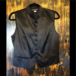 Spenser Jeremy Black Silk Vest Top Med